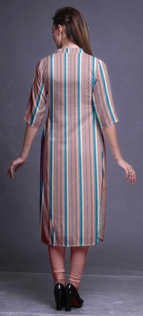 Bimba Printed Straight Kurti Kurtis For Women Summer Clothing Large