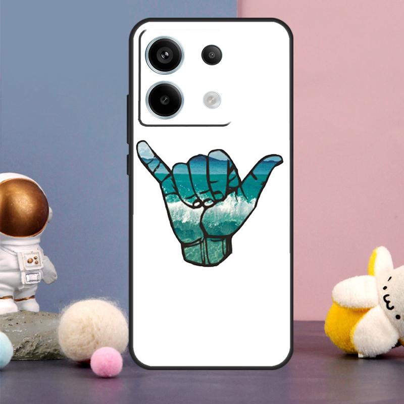 Shaka Surf Hang loose Case For Xiaomi Redmi 13C 12 12C 9C 10C Redmi Note 11 12 13 Pro 9 10 10S 11S 12S Back Cover