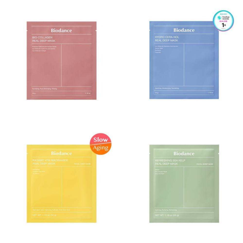 Biodance Real Deep Gel Mask 7ea (Collagen, Ceranol, Vita, Sea Kelp)