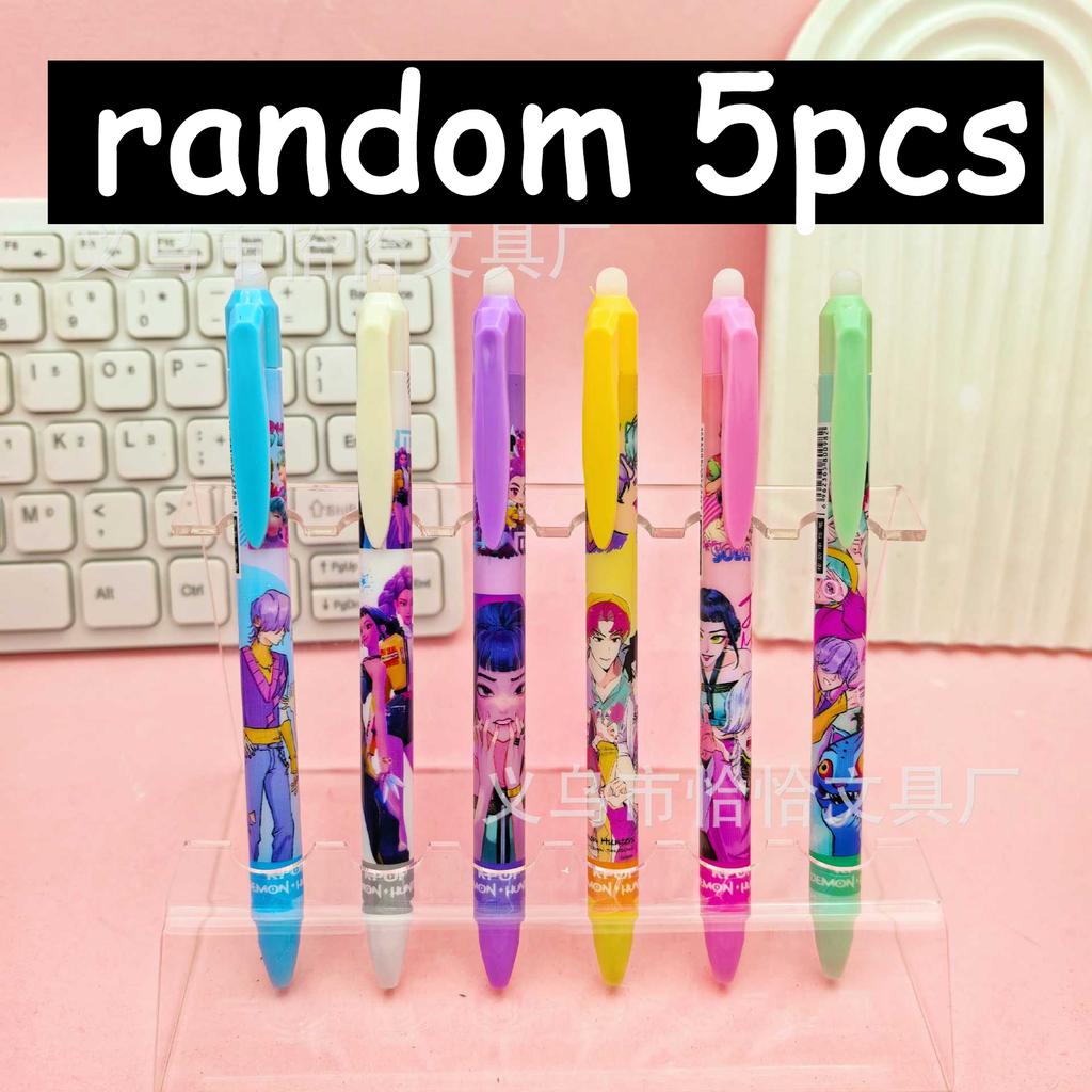 Kpop Lovci démonů Stíratelné tužky Děti Kawaii Rumi Mira Zoey Gelové pero Student Školní potřeby Kancelářské psací pero Dárek k narozeninám