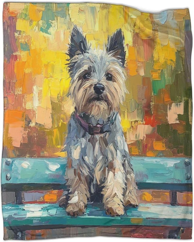 West Highland Terrier Terrier Fleece Blanket Cute Westies Dog Throw Blanket Super Soft Warm Flannel Blanket for Couch Bed Decor