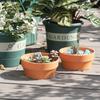 Plant Pot/Tray with Drainage Holes Imitation Ceramic Pot/Plate Gardening Supply