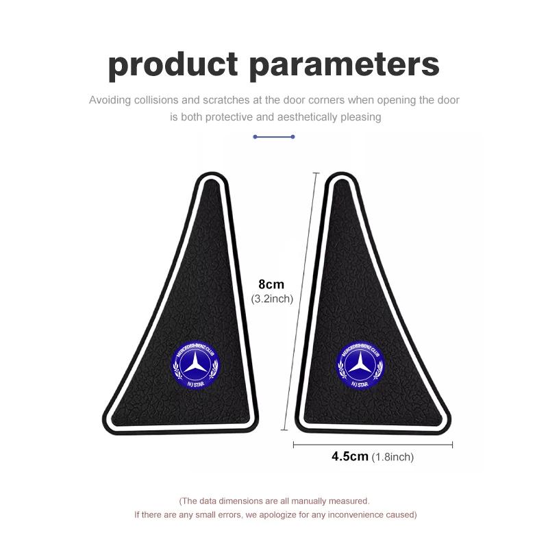 2pcs Car Door Corner Cover Anti Collision Bumper Sticker For Mercedes Benz AMG A C E S G Class W201 W210 W108 W204 W205 W203