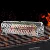 Zylinder-Grillkorb Edelstahl Grillrohr Netz Tragbarer Grillkäfig Camping