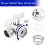 Brass Faucet Diverter Adapter or Sink Faucet Connection Shower Hose / Garden Hose / Portable Washing Machine Chrome with Aerator