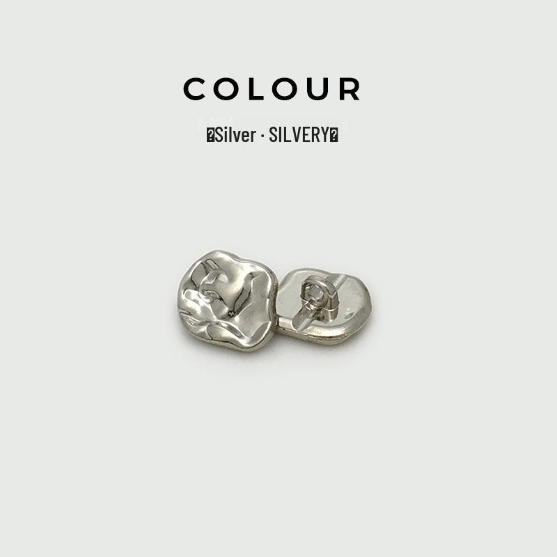 Irregular Metal Shirt Buttons: Asymmetrical Rhinestone-Decorated Buttons for Men's and Women's Cardigans and Sweaters
