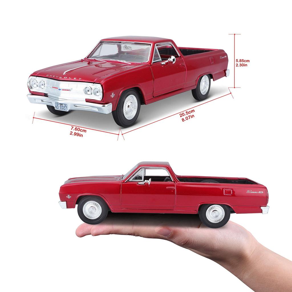 Maisto 31977 1:24 Scale Chevrolet El Camino 65 Model Car (Metallic Blue)