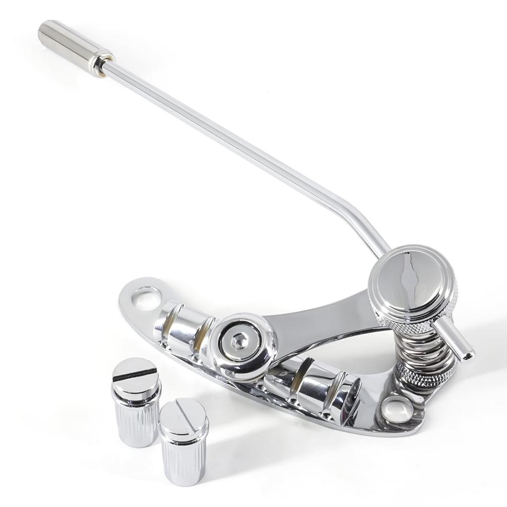 Ogdni Electric Guitar Vibrato Tremolo and Roller Guitar Bridge for LP SG Style Guitars Bridge, Tailpiece, Tune-O-Matic (Chrome)