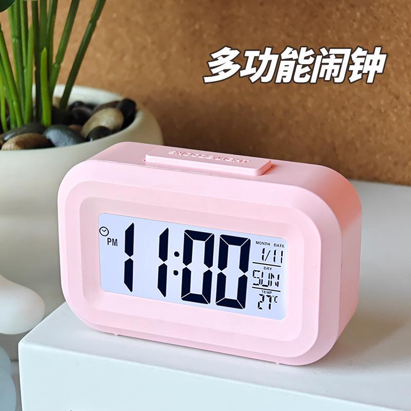 Student mini small alarm clock electronic clock desktop multi-function clock temperature display small alarm clock for primary school students