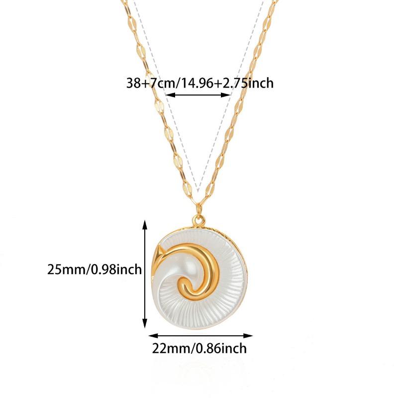 

Ветер ретро темперамент универсальный ракушка нержавеющая сталь простой кулон ожерелье морское существо личность предмет