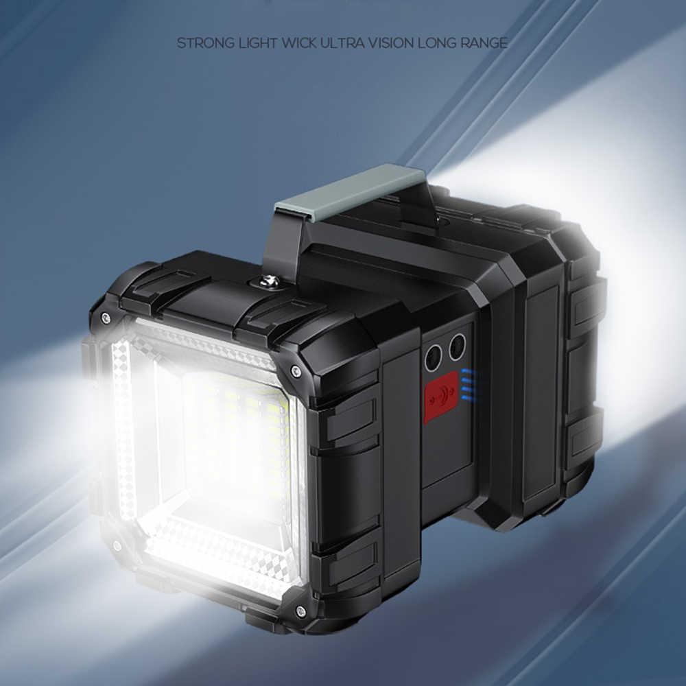 Ultra-Bright 40W Double Heads Flashlight L2+35 SMD Lamp Beads Searchlight USB Rechargeable Portable Outdoor Emergency Light