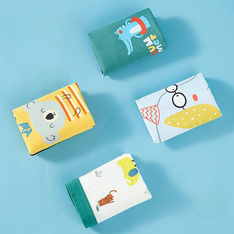 4pcs Cartoon Children's Underwear Four Corners Boy's Underwear