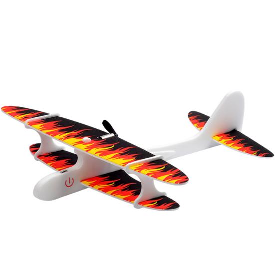 LED Light DIY Assembly Hand Throw Electric Glider Flying Airplane Model Kids Toy