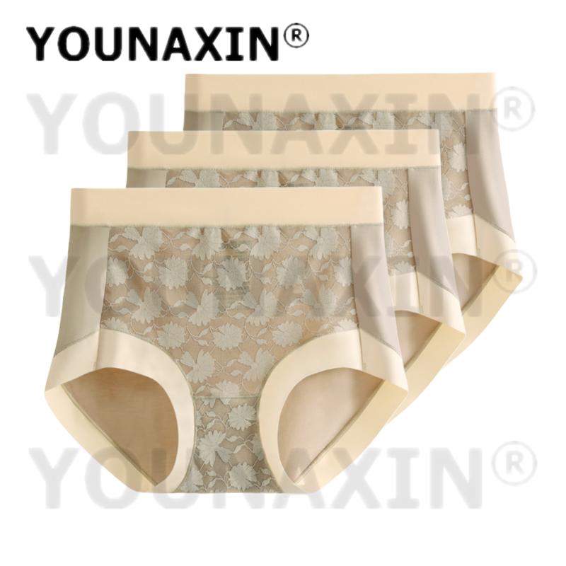 3 Pieces Plus Size Underwear for Women with High Waist Briefs Comfortable Underpants