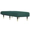 VidaXL Chaise longue vert foncé velours 352795