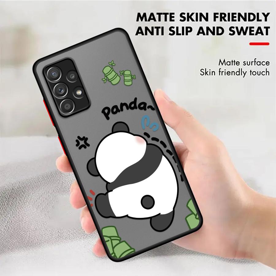 Cute Panda Funny Phone Cover Case for Samsung Galaxy A16 A15 A14 A23 A54 A53 A34 A36 A73 A33 A56 A55 A35 A17 A52 A52S A72