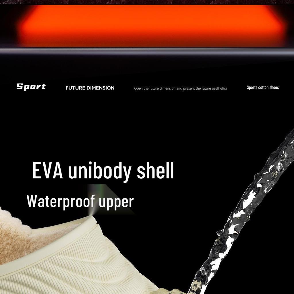 Jieleya Unisex Waterproof Non-slip Plush Slippers: Thick, Warm, and Outdoor/Indoor Use