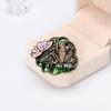 Cute Cartoon Lotus Leaf Frog Breastpin Chic Refined Brooch Halloween Xmas Gift