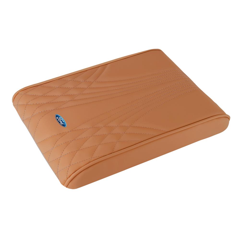 Car Arm Rest Box Expander Cushion Center Console Mat Center Cover For Ford Fiesta Focus 2 3 Mondeo Ranger Mustang j50 Kuga MK7 MK5