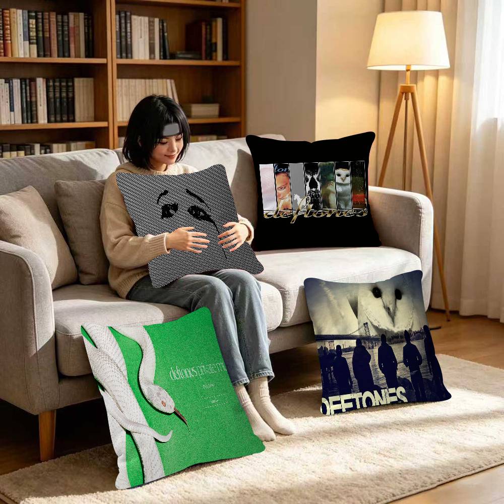 Retro Band Deftones Cushion Cover Pillow Cover Decor Pillowcase Printed Cushion Case for Couch