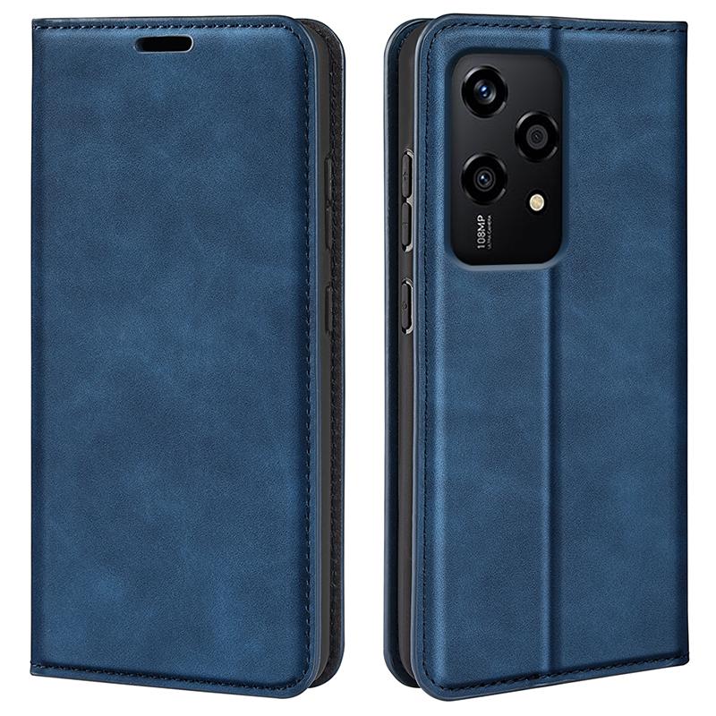 

Для Honor 200 Lite Чехол с отделениями для карт Кожаный чехол-книжка Blue