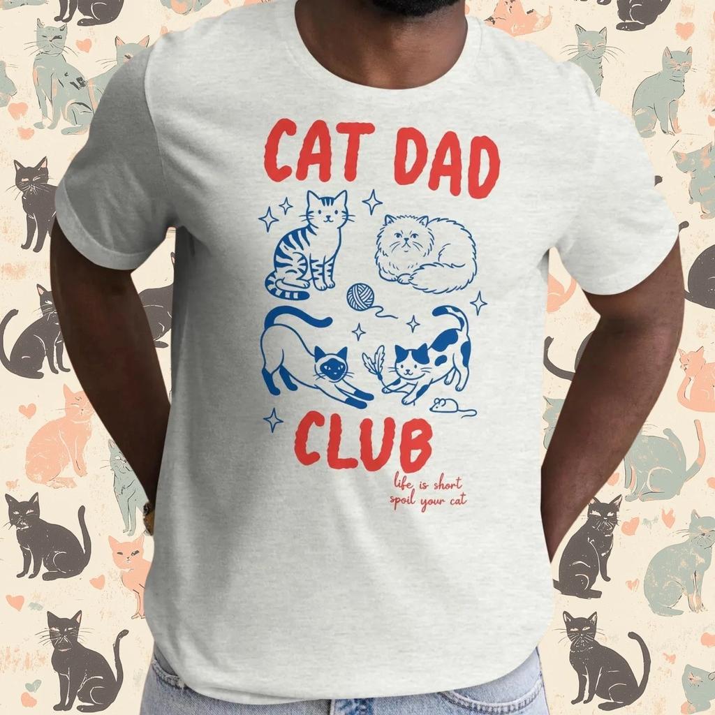 Cat Dad Club T-Shirt, Father's Day Gift for Cat Lover