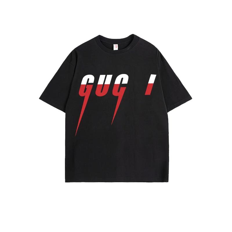 2024 American High Street Couple Short-sleeved Cotton T-shirt for Men and Women Summer Heavy Street High-quality Niche Top