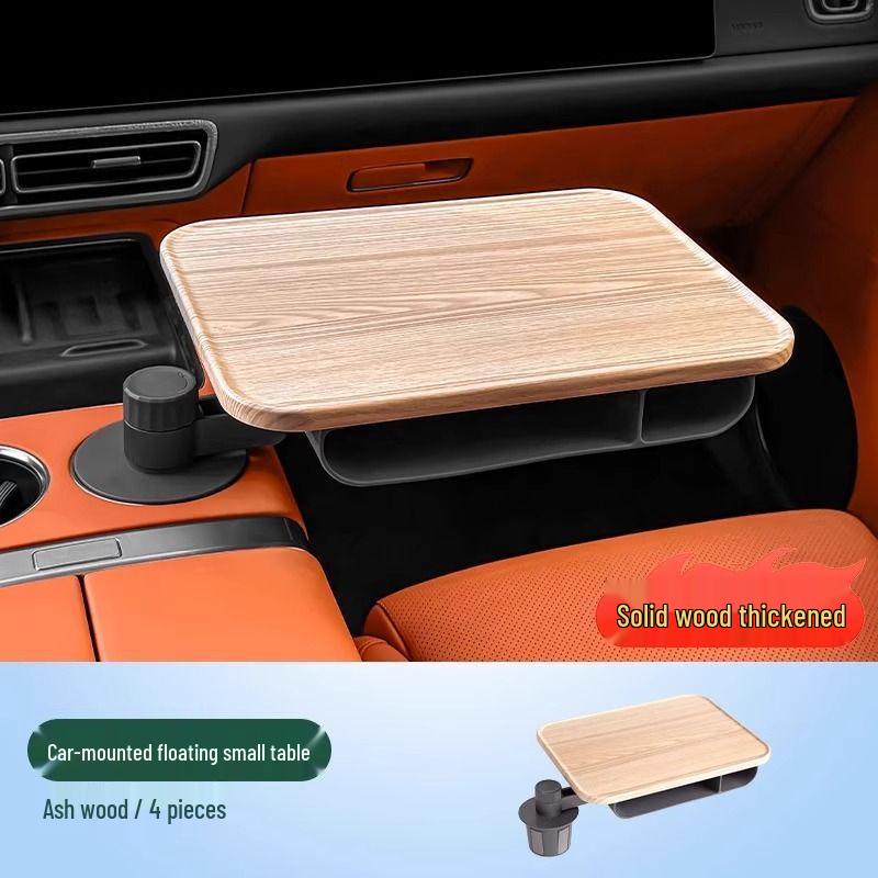 Li Auto L6-L9 Mega Suspension Rotatable Solid Wood Table with Silicone Anti-slip Mat