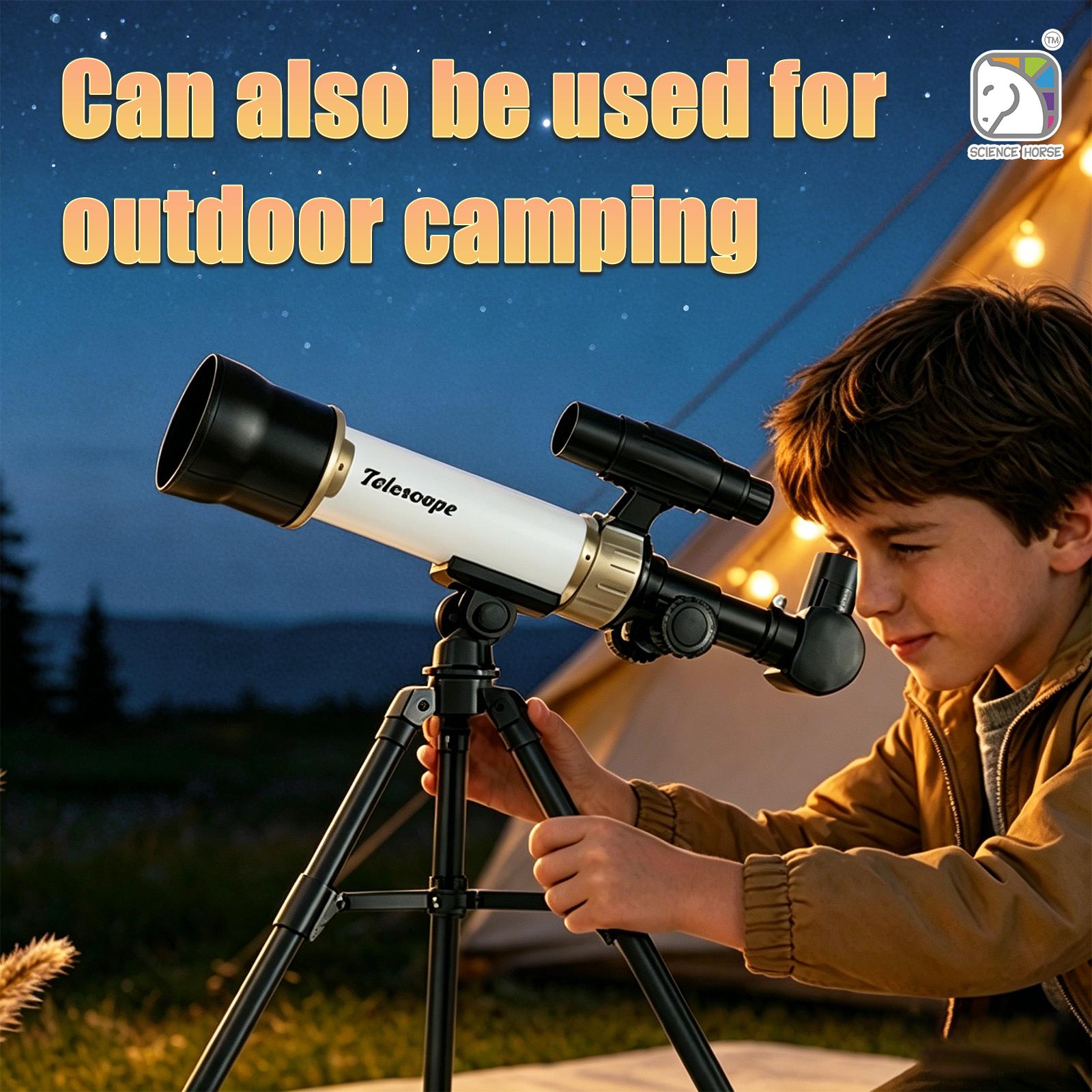 60x High Magnification Zoom Astronomical Telescope Lightweight Kids Toy Birthday Gift Space Observation белый