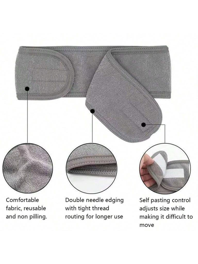 Women's Double-Layer Velcro Hair Band, Soft Stretch Headband for Face Washing & Makeup