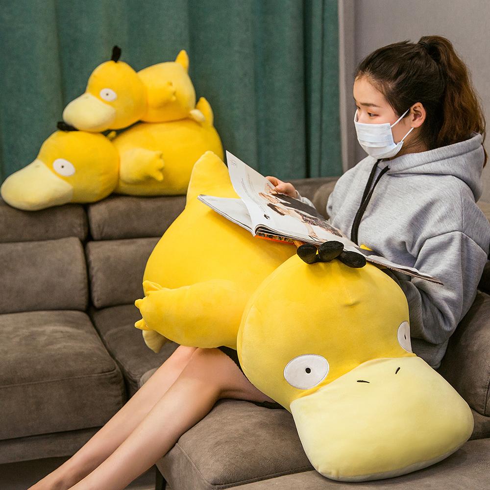 Big Size Psyduck daze Yellow duck plush Toy Pokemon Pikachu Psyduck pillow Home sofa doll toys for Children girlfriend gift