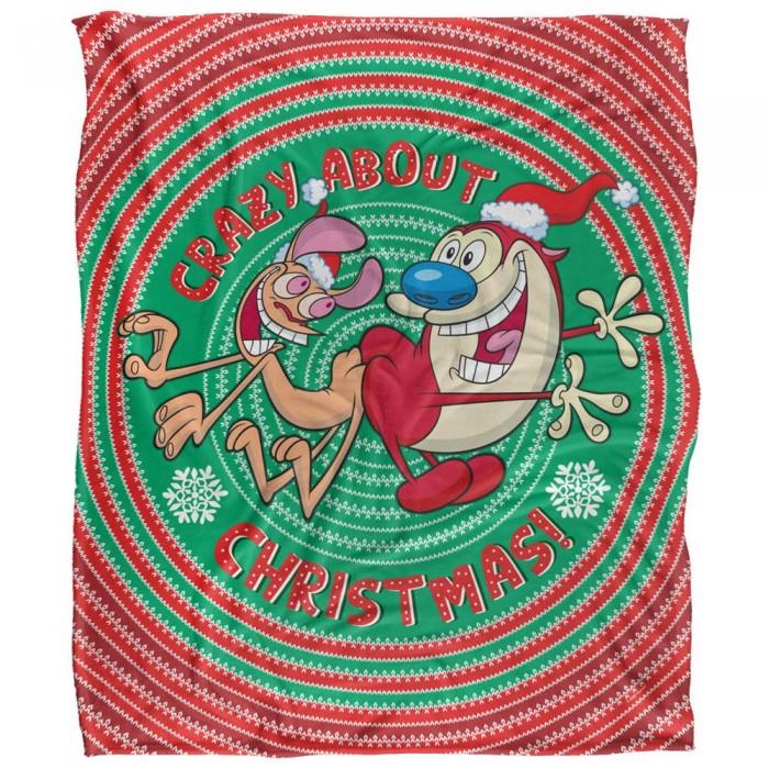 Ren & Stimpy Crazy About Christmas Silky Supersoft Blanket