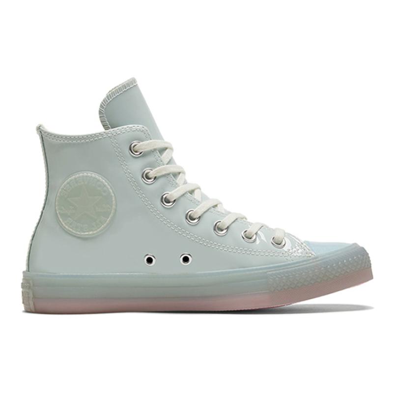 Converse All Star Get Tubed Jelly Sole Abrasion Resistant Non-Slip Shock Absorption High Top Board Shoes Unisex Turquoise