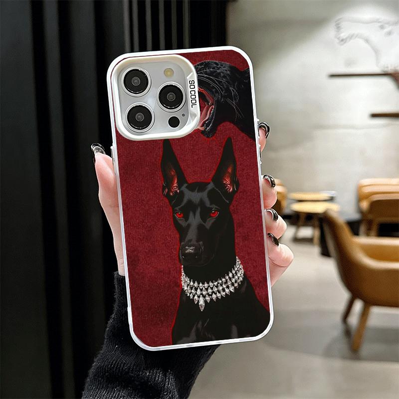 Doberman Dog Cool Soft Phone Case for iPhone 15 16 17 Pro Max 17Air 16E 14 Plus 13 12 Mini Shockproof Cover Back Shell