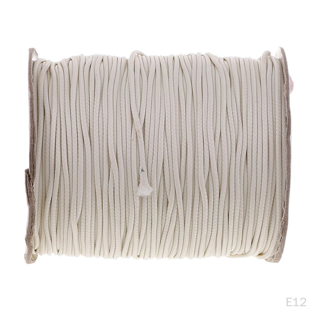 1 Roll 170M Waxed Cotton Cord Thread Rope Necklace Bracelet 1.5mm
