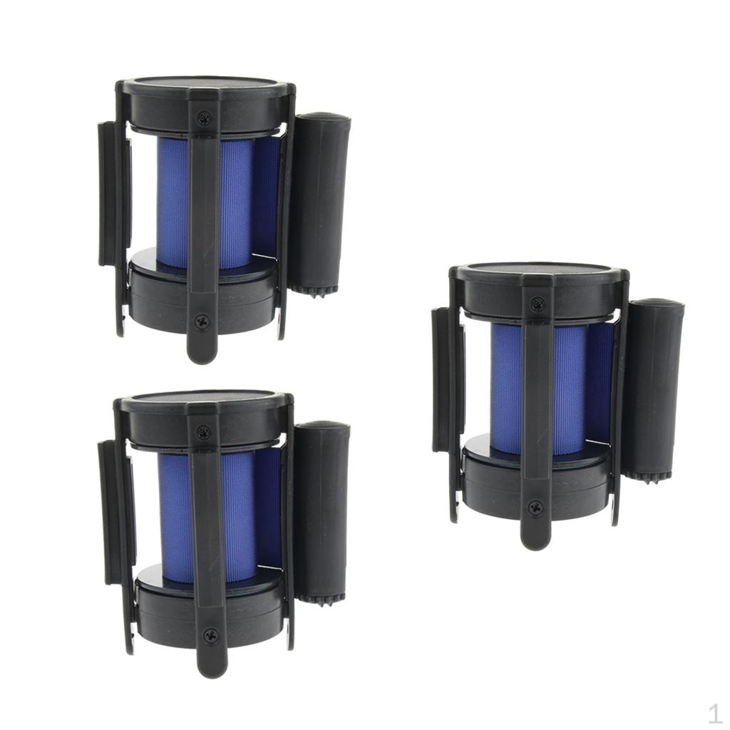 

3 шт. 2 м Синяя стойка для очереди с выдвижной лентой