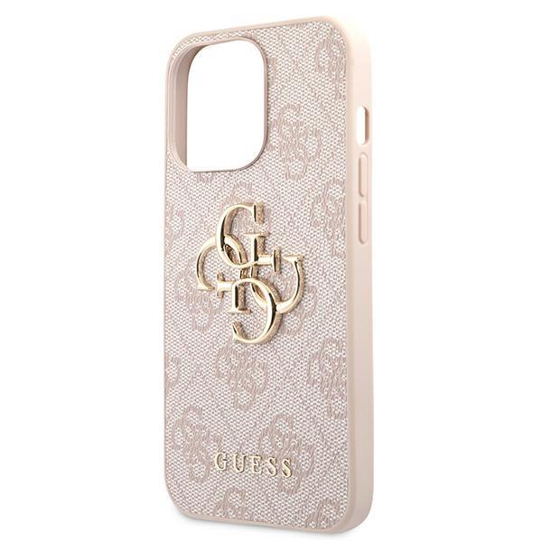 Guess Guhcp13L4Gmgpi Iphone 13 Pro / 13 6,1 Różowy/Pink Hardcase 4G Duże Metalowe Logo
