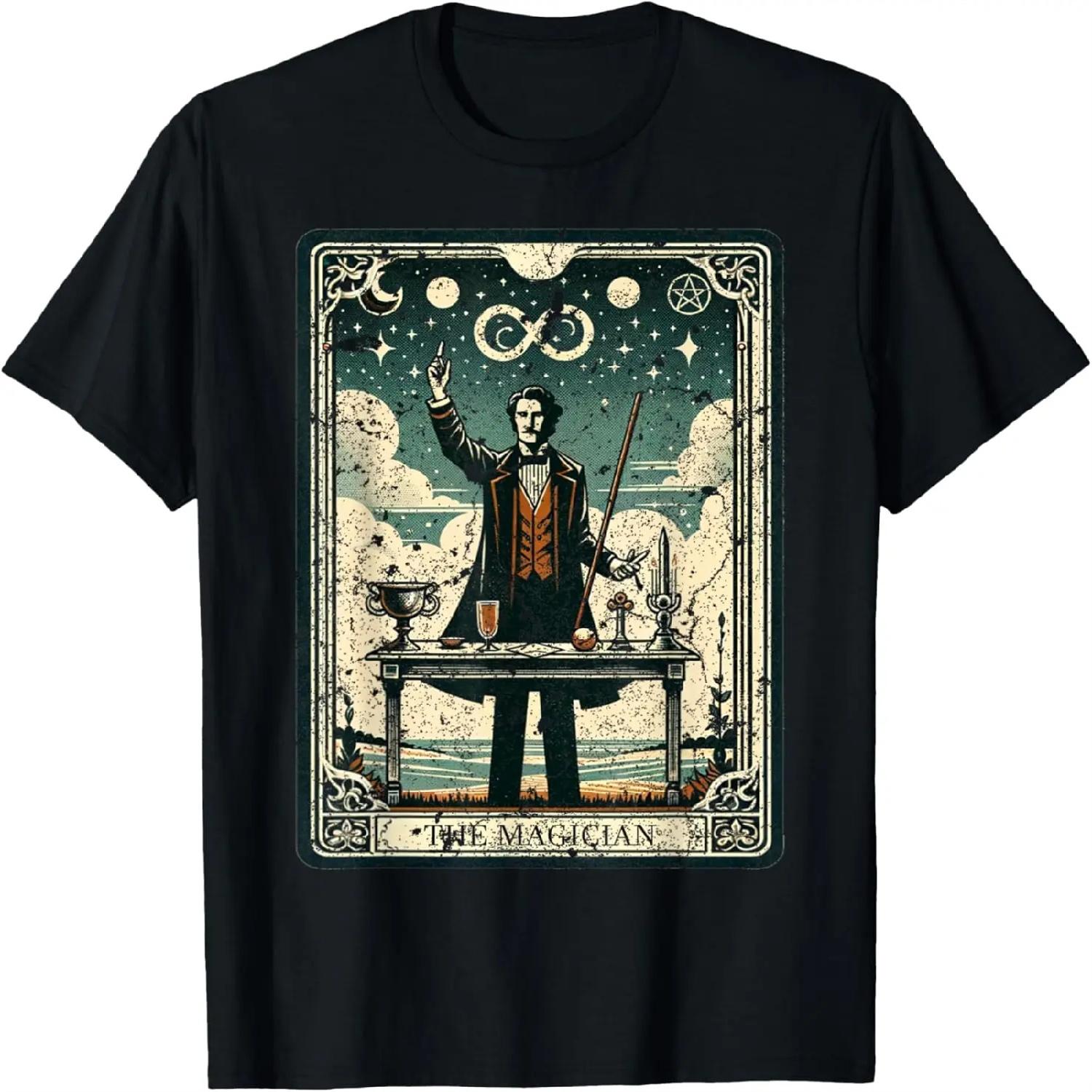 The Magician Tarot Card Vintage Distressed Graphic T-Shirt XXXXXL разноцветный