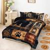 Black Bear Comforter Set Queen SizeRustic Bear Bedding Set for Kids Boys Girls3-Piece Wildlife Themed Hunting +2 Pillowcases
