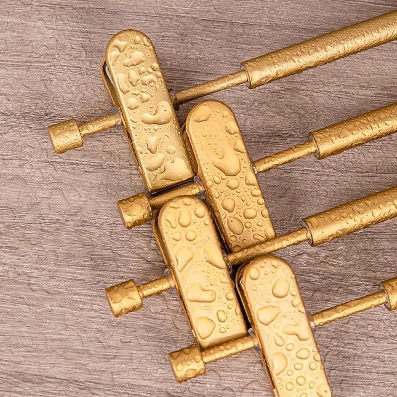 1pc Pants Rack Aluminum Alloy Gold Pants Skirt Drying Hanger with Movable Clips Wardrobe Storage Clothes Hangers Space Saver
