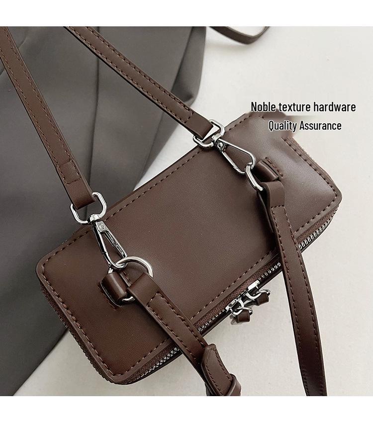 2024 Koreanischer Stil Damen Vielseitige Umhänge Quadratische Tasche - Schlichtes, Nischen-Design