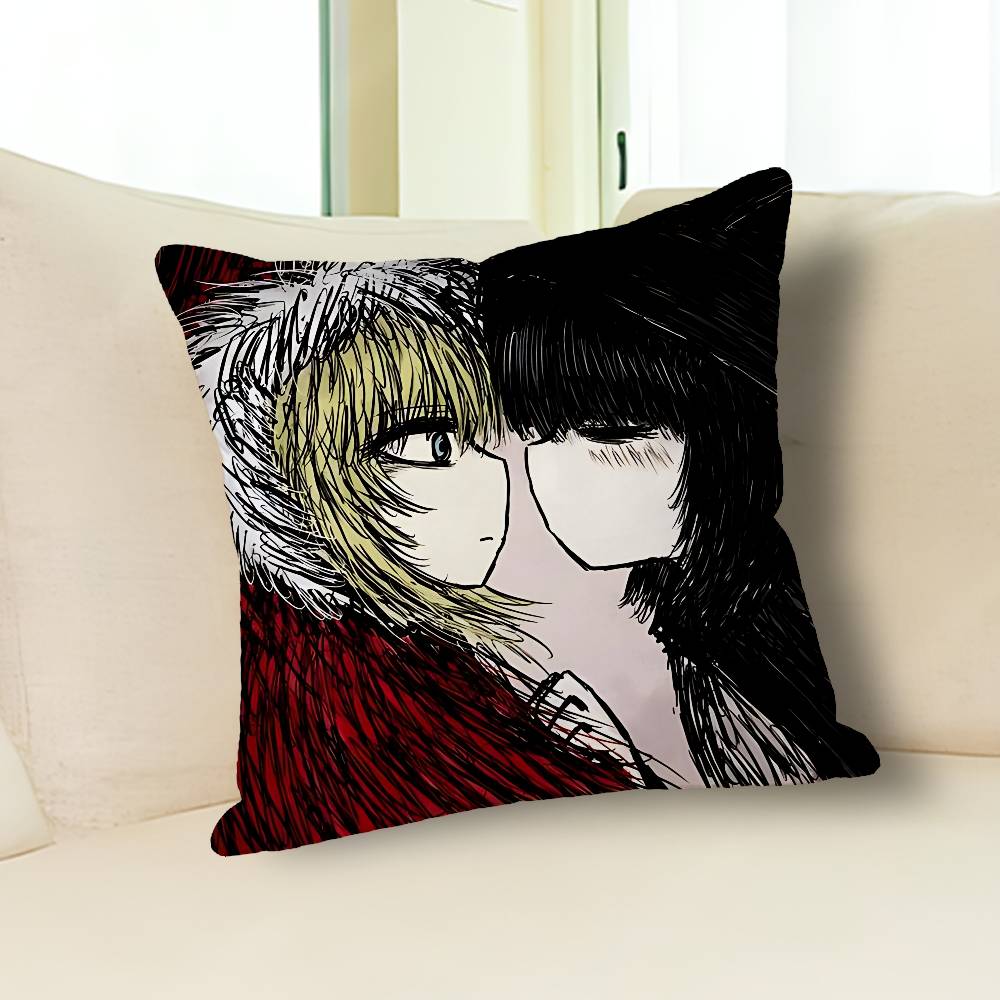 B-Black S-Souls Leaf Red Hood Fanart Anime Celebrity Merchandise All-Match Printed Pillow Case Sofa Car Office Room