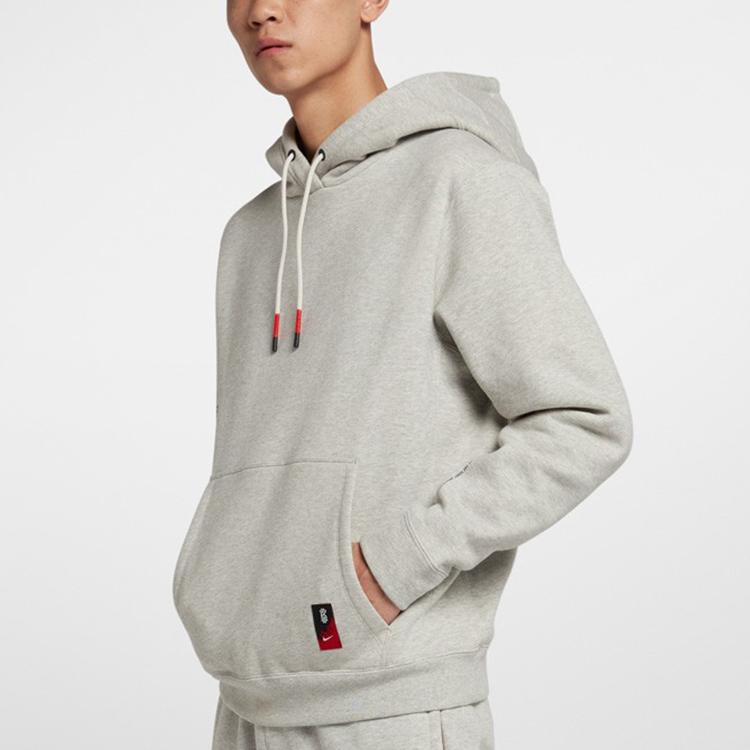 Nike Kyrie Basketball Sports Fleece Hooded Pullover Sweatshirt Men Tops Grey AJ3526-050