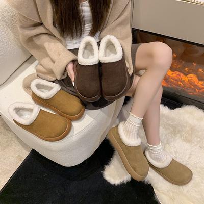 All-inclusive Small Potato Snow Boots Women's New Winter Fluffy Bread Shoes Thick-soled Velvet Cotton Shoes