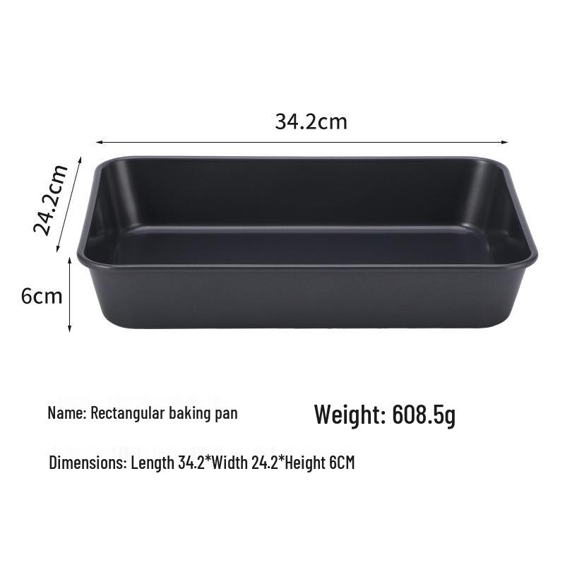 Rectangular Non-Stick Carbon Steel Cake Baking Pan for Home Use