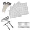 260pcs 15cm Candle Wicks 100Pcs Double Sided Tape Stickers 50Pcs Candle Shells 10Pcs Stainless Steel Wicks Holders