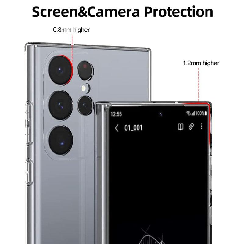 Crystal Silicone Clear Case For Samsung Galaxy S25 Ultra S24 S23 S22 S21 FE Ultra Plus Soft Ultra Thin Back Case Cover Fundas