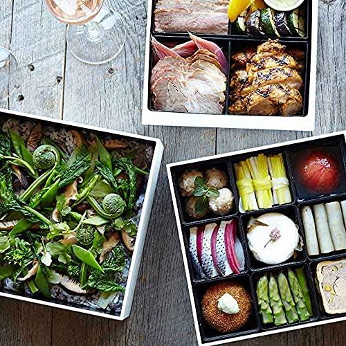 Dean and DeLuca schwere große weiße Lunchbox mit Unterteilungen für 4 bis 5 Personen, großes Fassungsvermögen, Picknick, Outdoor, xx cm, dreistöckig, 19,5T 16,7B 19,5H