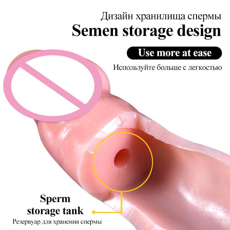 Realistische Penisverlängerung, 7,5 cm, Penishülle, wiederverwendbare Silikon-Kondome zur Penisverzögerungsvergrößerung