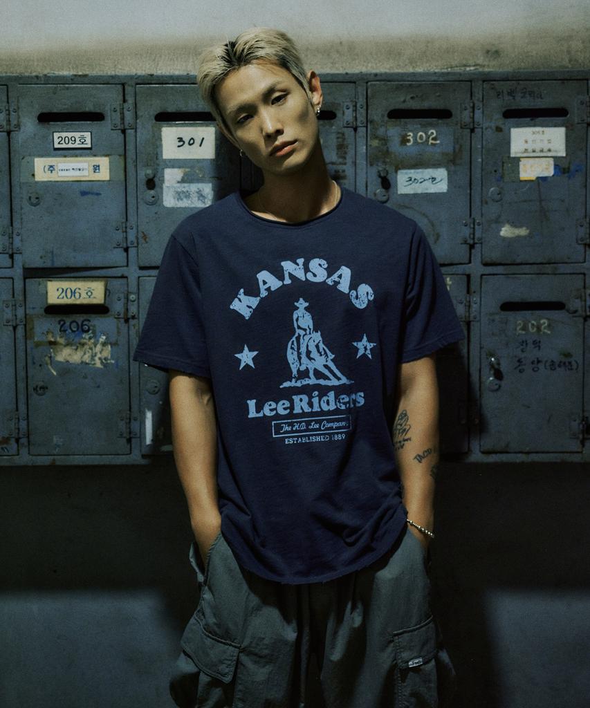 LEE Cowboy Slub Short Sleeve T-Shirt Charcoal